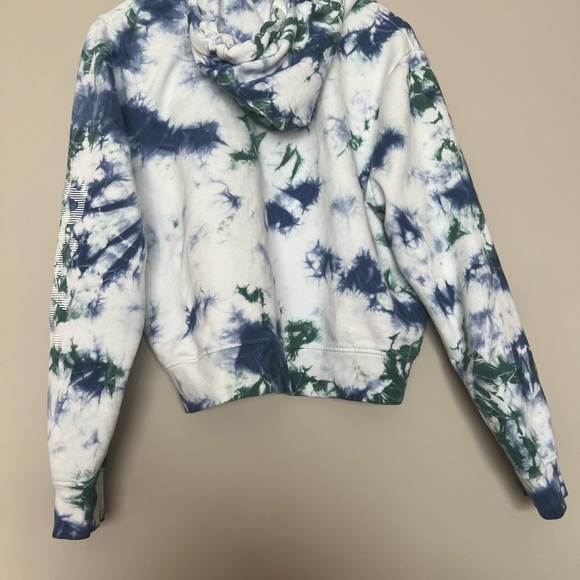 Green and Blue Tie Dye Dickies Hoodie - Picture 5 of 6